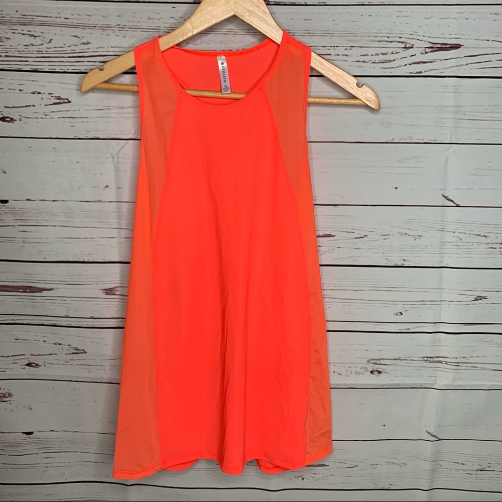 Athleta Racerback bright orange tank top